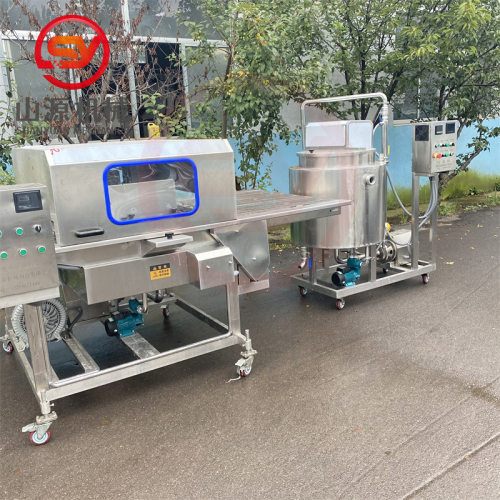 巧克力可可派涂层机全自动配套设备巧克力打浆机涂层机器