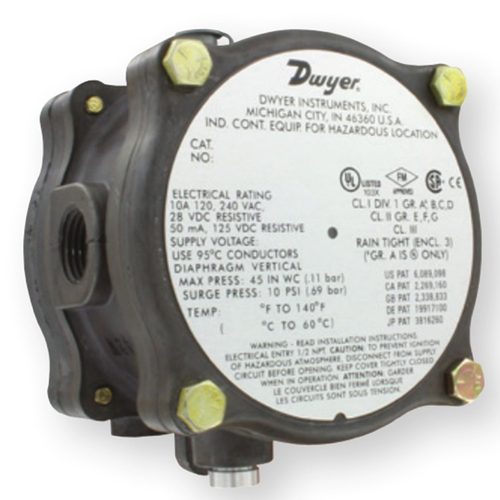 美国 Dwyer 德威尔 1950G-1-B-24、1950G-5-B-24 防爆差压开关