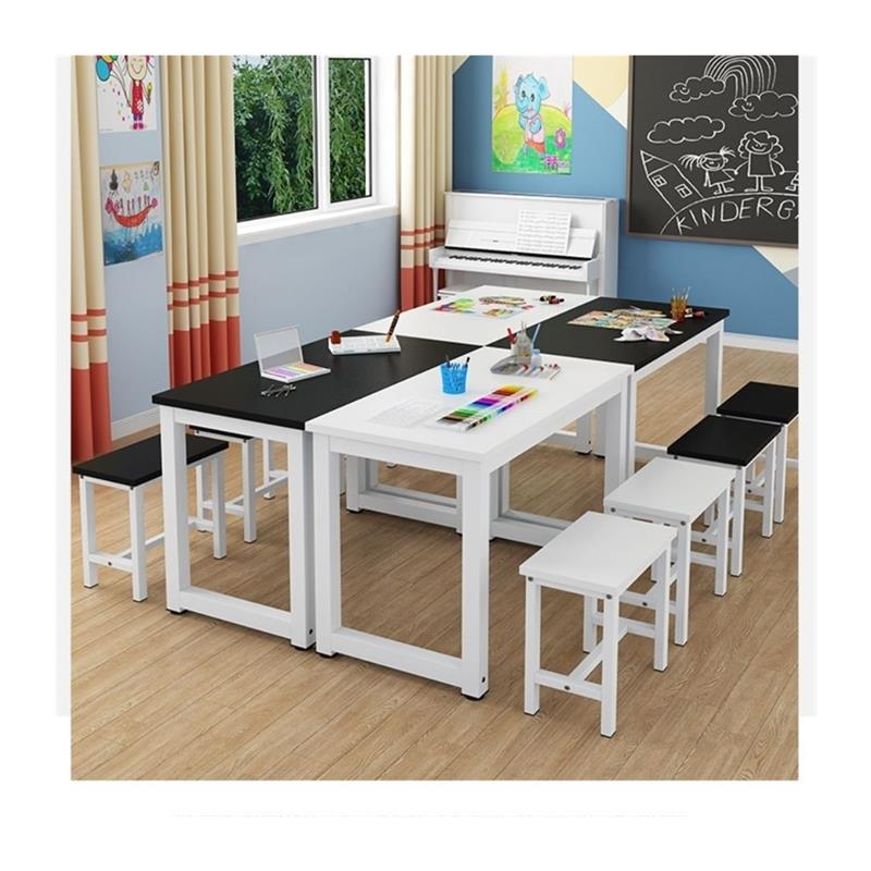 小学幼儿园彩色课桌椅儿童画室桌美术手工绘画桌补习辅导班培训桌
