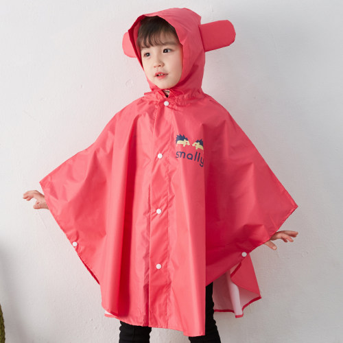 Seeumi 儿童雨披无气味环保可爱斗蓬男女童小孩宝宝骑车雨披雨衣