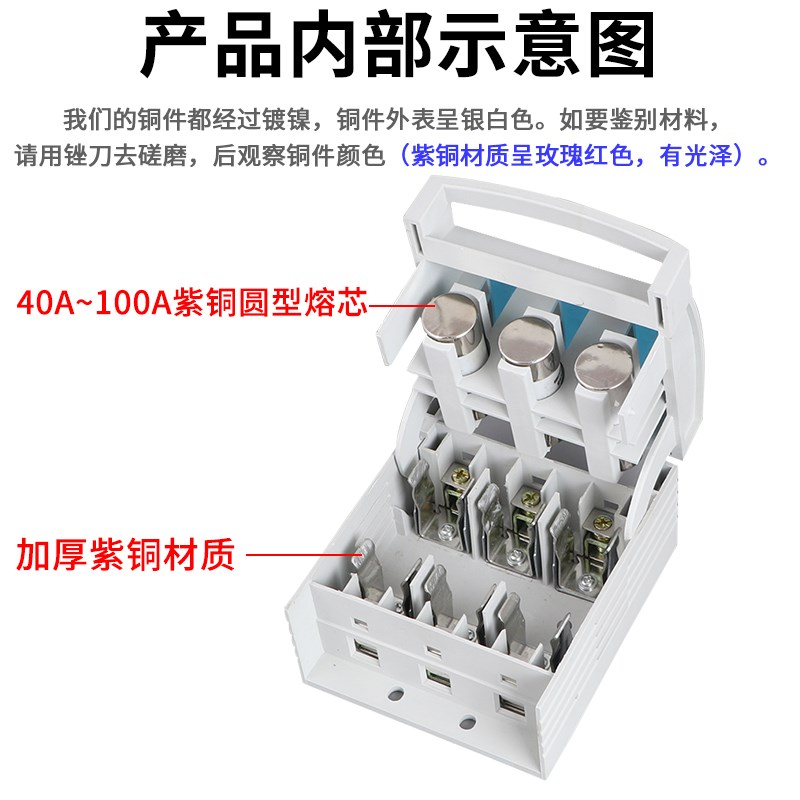上海人民HR17B-100熔断器式隔离开关3 10 0 0 30