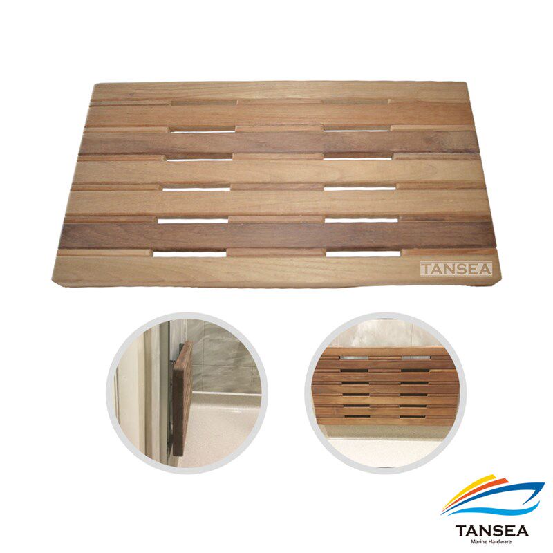 柚木挂墙壁挂折叠玄关椅浴室折叠凳淋浴坐椅凳游艇房车改装五金