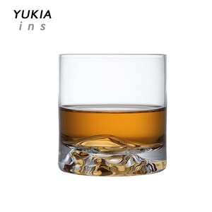 横空昆仑 阅尽人间春色中古玻璃杯 山形威士忌杯酒杯洋酒杯子