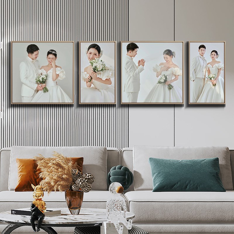 婚纱照相框照片墙相册摆台放大定制挂墙卧室客厅高级影楼系