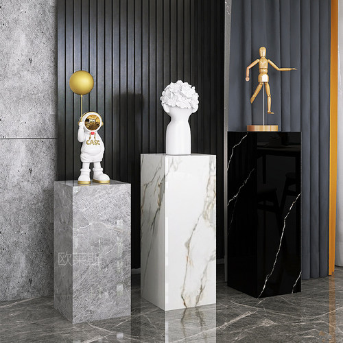客厅落地花架摆件饰品石头底座大气上档次沙发电视柜旁边大型大件