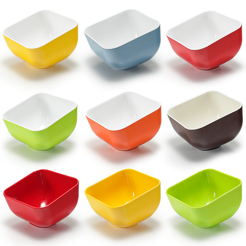 密胺餐具火锅店自助调料蘸料斜口调料碗蔬菜桶酱料碗仿瓷餐厅商用