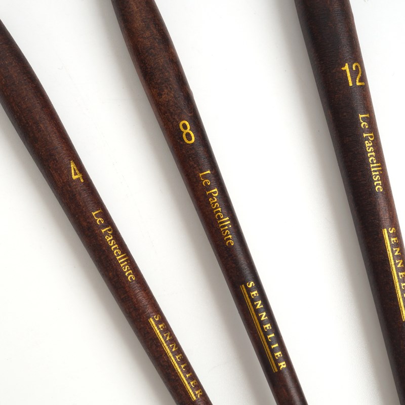 申内利尔SENNELIER鹿蹄笔马毛色粉笔混色笔碳粉画笔拓印笔3支笔粉