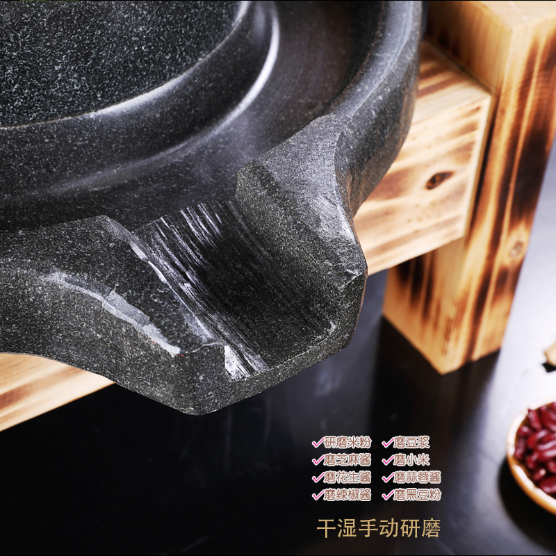 家用复古小石磨手工石磨家用石磨盘小石磨家用迷你石磨豆浆豆腐机
