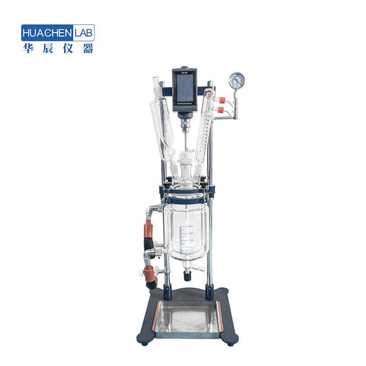 变速调频水油两用气密性强可定时搅拌小型SC-2L桌面式玻璃反应釜