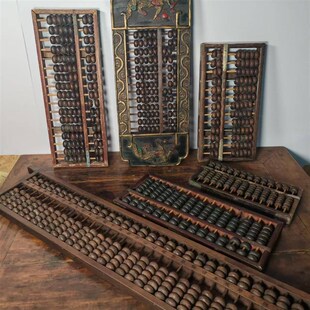 传统老式实木算盘旧货算盘古董怀旧民俗老物件农村装饰摆件收藏品