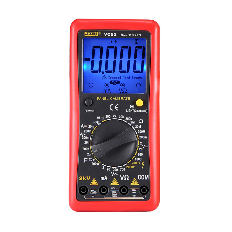 滨江VC92数字大屏幕万用表矿用 测相间电压2000V测2KV交直流高压