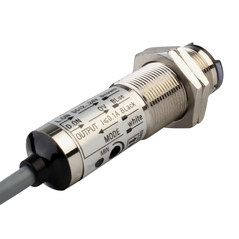 M18漫反射光电开关红外传感器感应开关D-N三线2VNPN常开CM