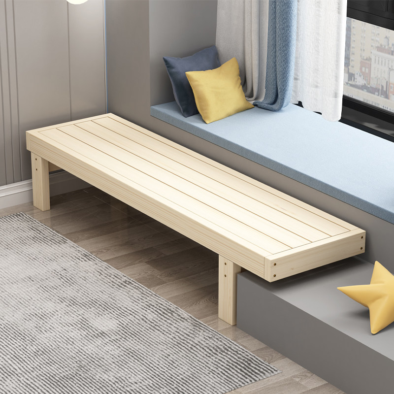 儿童实木加宽床拼接床简易床异形定制大床边床进口松木无漆组合床