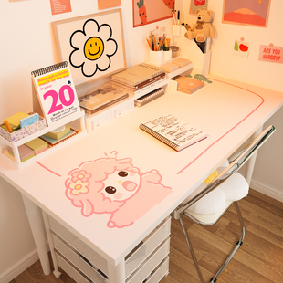 可爱日系少女卧室学习书桌垫卡通儿童学生家用皮革写字台拍照桌布