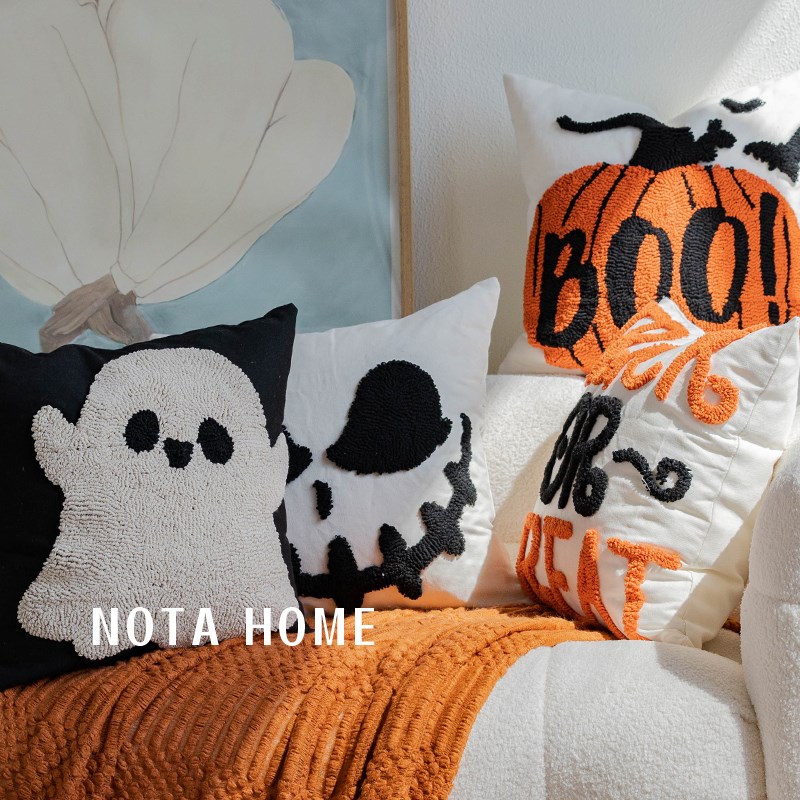 万圣节抱枕节日枕套南瓜靠枕客厅沙发靠垫酒店软装腰枕超软方枕套