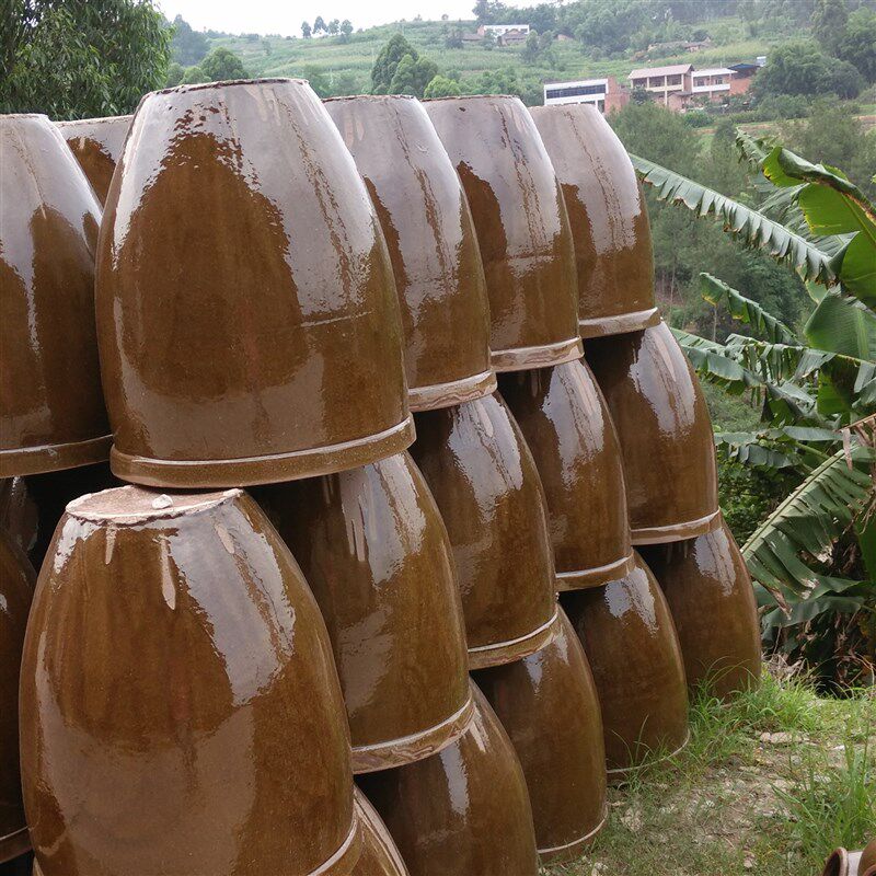水缸陶瓷老式家用储水用荷花缸粗陶土缸庭院古法阳台养鱼中式加厚