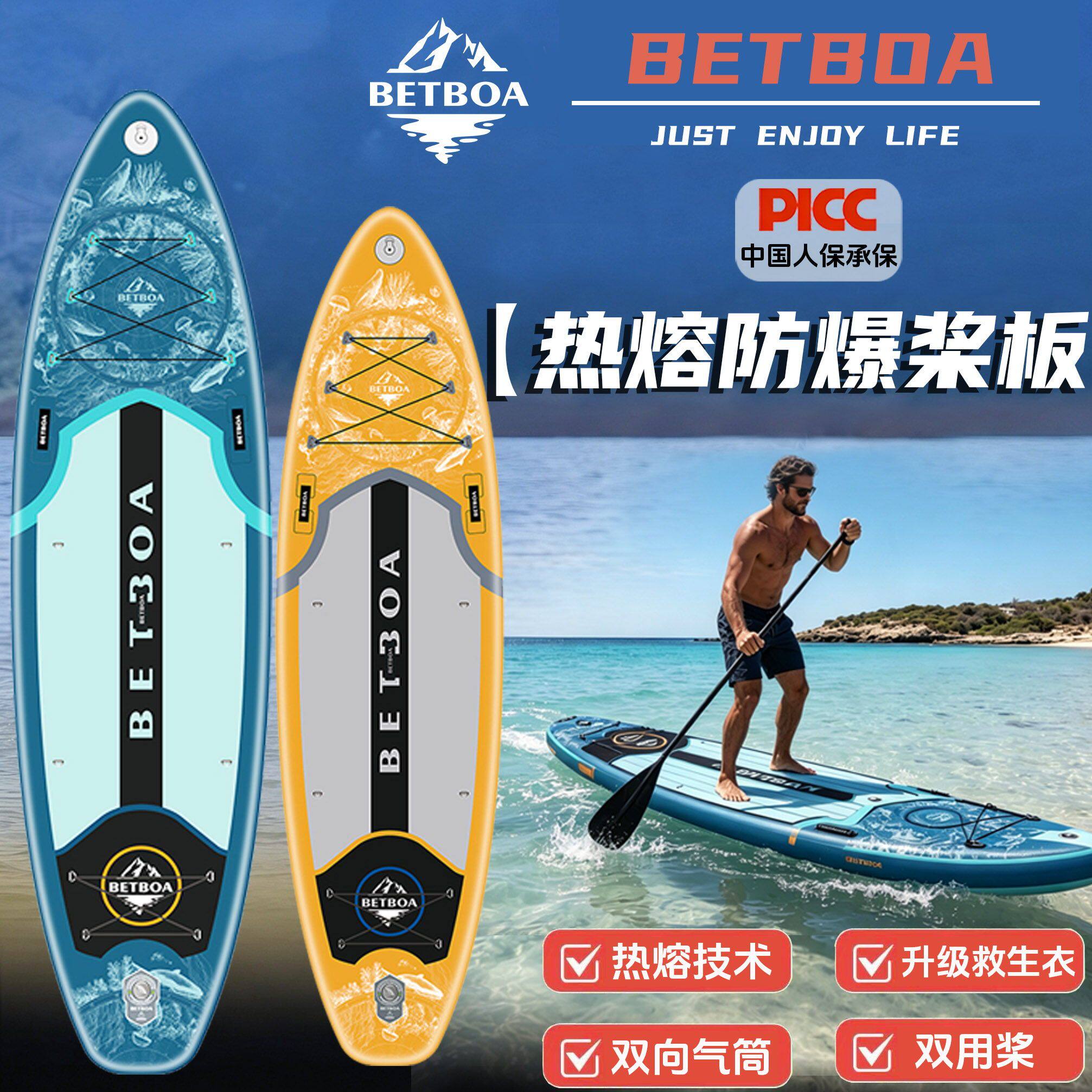 百特岛桨板双层热熔PICC承保图片