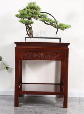 中式木角几边几沙边几电发话桌客厅小新茶几鱼BUM缸架奇石实桌盆