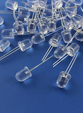 FSUP10直插发光二极管l高ed10mm白发高长脚蓝白发红亮翠绿亮灯珠