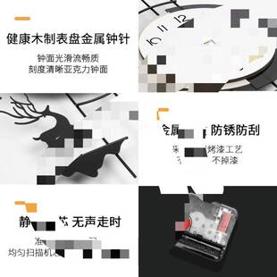创意挂钟客厅2025新款轻奢感时钟现代简约大气家用钟表厨房挂墙木