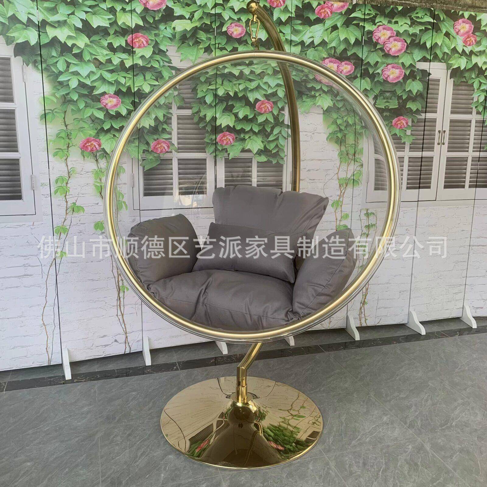 秋坐千摇椅半球IKD室内透明吊椅休吊篮闲家用懒人休息阳台露摇台