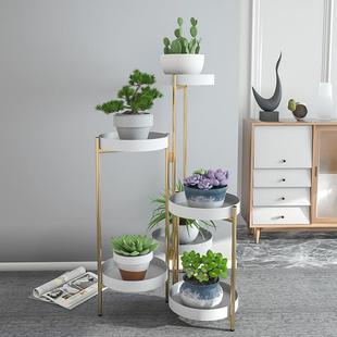 0319 饰JY 绿萝花 家用阳尚台室内装 现代约时多层铁地简艺花架落式