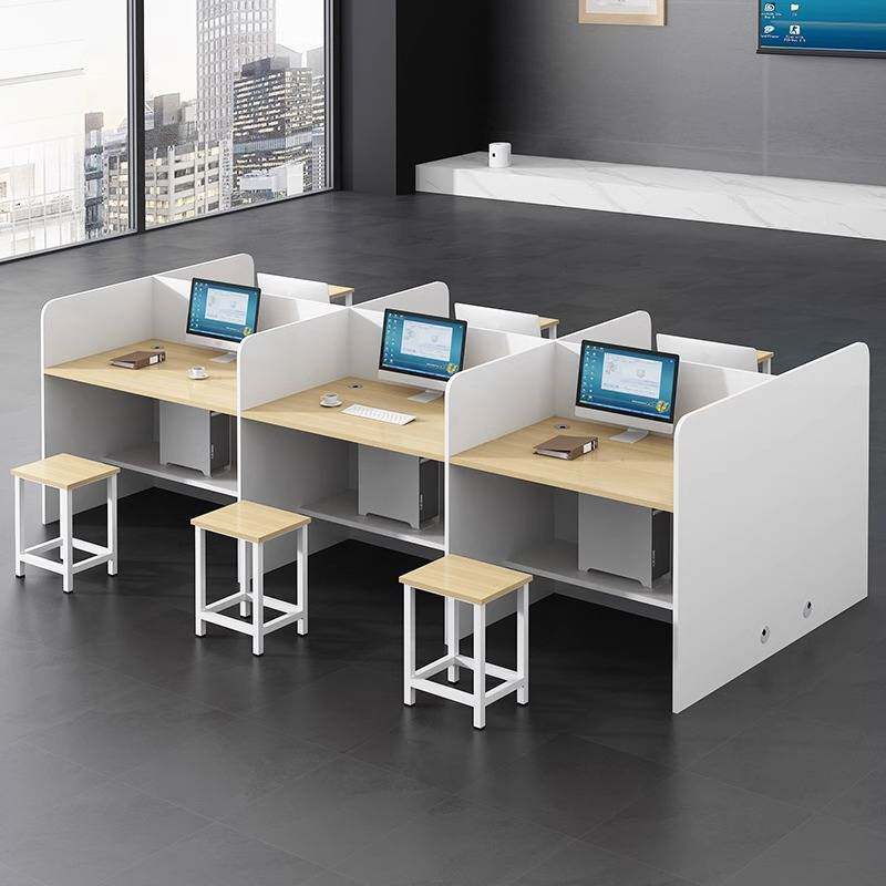 机房电脑桌电脑台式桌中小学生教室微机房双人学生桌椅专用办公桌