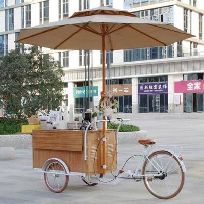 车促销木纹现货车实小木吃移动场户外摆摊三轮商区美食夜AL772101