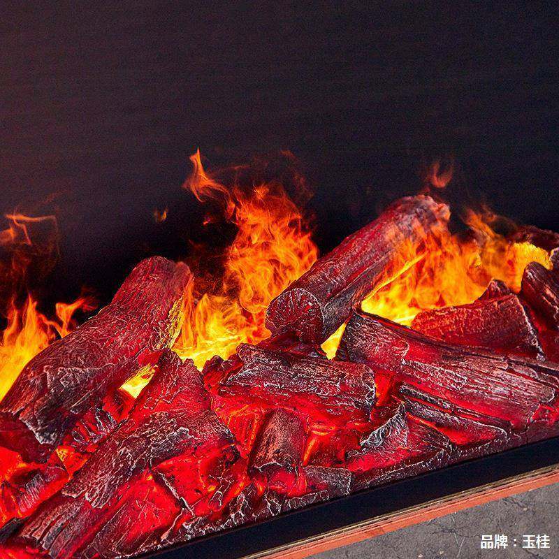 p欧式壁c炉灯观赏裸碳炉仿真火焰壁炉芯家用电壁炉装饰fi61relae