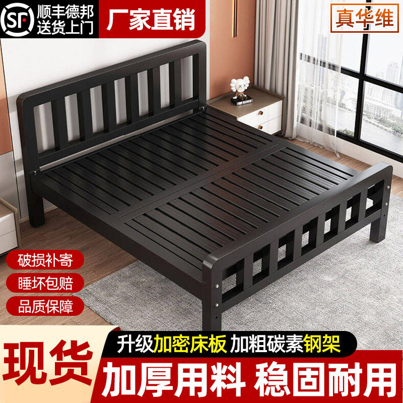 铁架床出租屋特厚加厚铁床组装铁艺床加粗加厚铁床卧室轻奢简易床