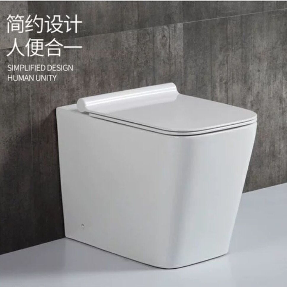落地挂便器方形座便器落地坐便配入墙水箱03地排或墙排
