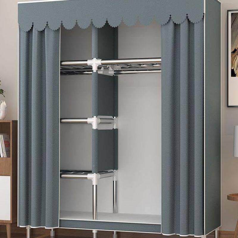 简柜易衣柜出租房布衣家用卧室组装柜子管用加粗加固收纳架钢见详