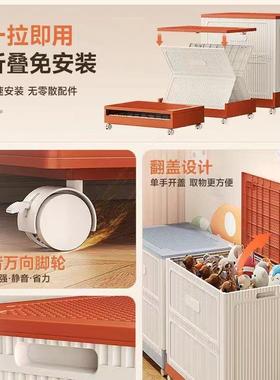 衣服收纳箱衣超大量家用翻盖整理箱折叠容物被EVP子可收纳玩具储