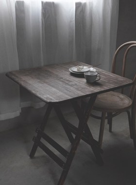 作旧折叠木桌白桌子 摄影台背景木板 静物美食拍摄【二店道具铺】