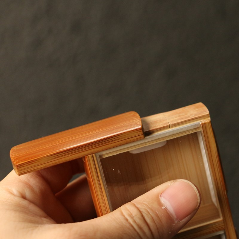 沪上海派老艺人纯手工精工榫卯结构室竹蛉盒7000目精打磨鸣虫具