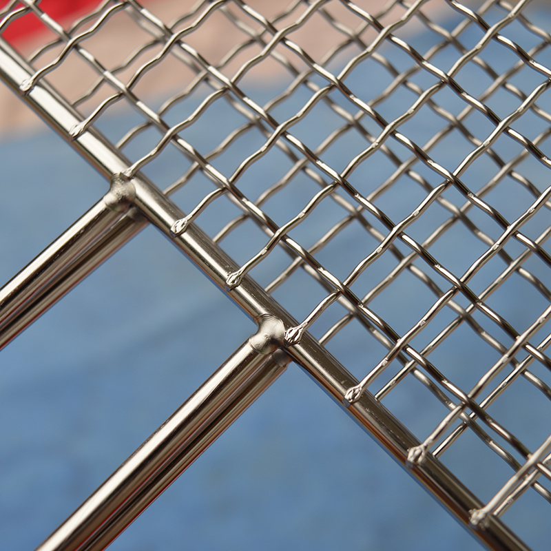 烧烤网烤鱼网不锈钢夹菜夹子网片烤肉架夹板加粗大号烧烤工具用具