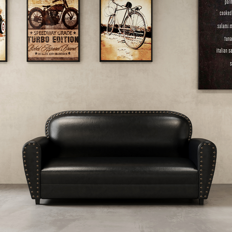 工业风酒吧沙发咖啡厅商用休闲单人人三人桌清吧餐厅卡座小