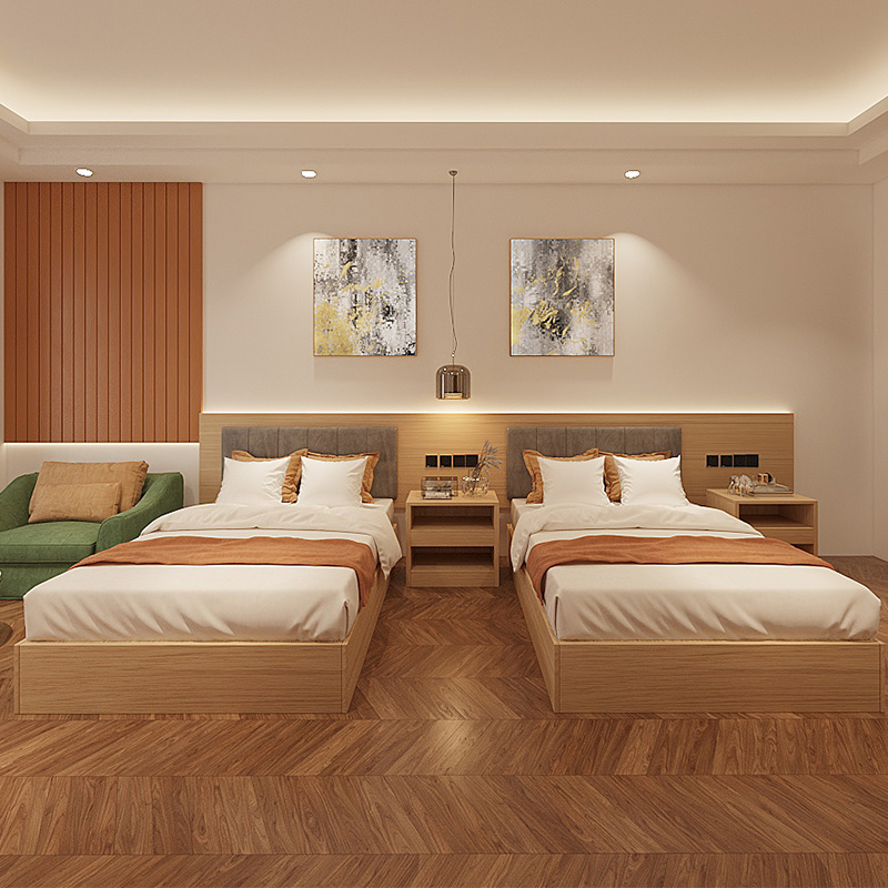 酒店床宾馆家俱标间全定制软包单人床人间民宿公寓大床客房