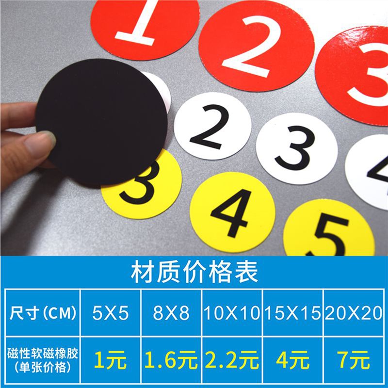 设备编号磁性数字号码牌机器机台序号强力磁铁吸附货架当心触电有