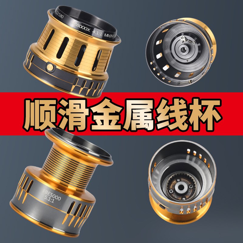 科迈龙全金属纺车轮无间隙海竿锚杆海钓远投10000型防海水鱼线轮