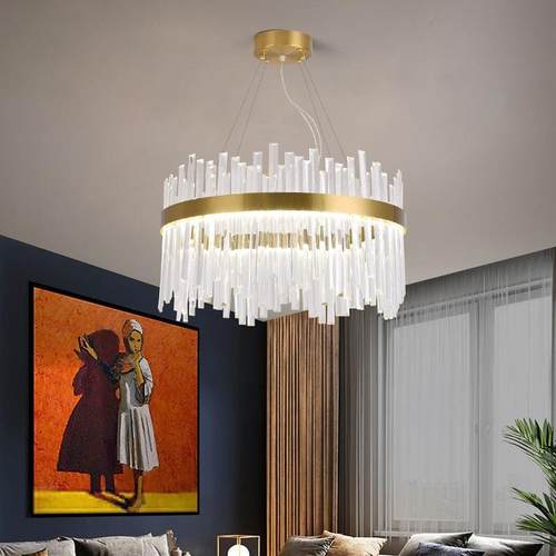 室客厅灯灯水吊灯轻奢风网红别墅现代719简约餐厅卧晶全屋套餐组