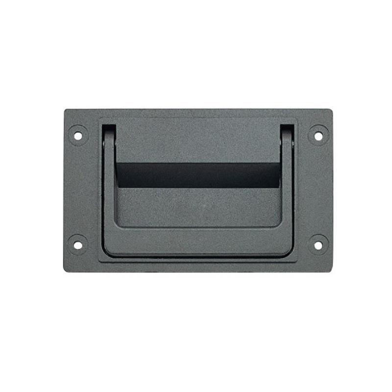 入式带弹簧拉备手不锈钢工业设箱把隐手电泳黑嵌工具箱XAC86-藏提