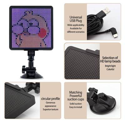 New car rear window LED display  新款车载后窗LED显示屏自定义