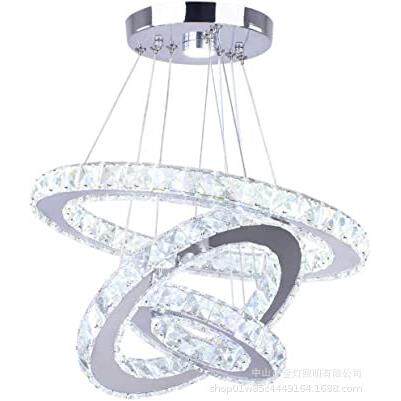 LED形锈钢水晶吊灯方厅吊灯不创意客厅卧室水晶吊餐灯6393厂家