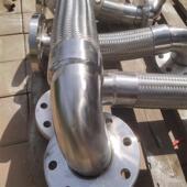 304锈法兰金属软管金属波管不纹锈钢编织软管钢大不口径金属金属