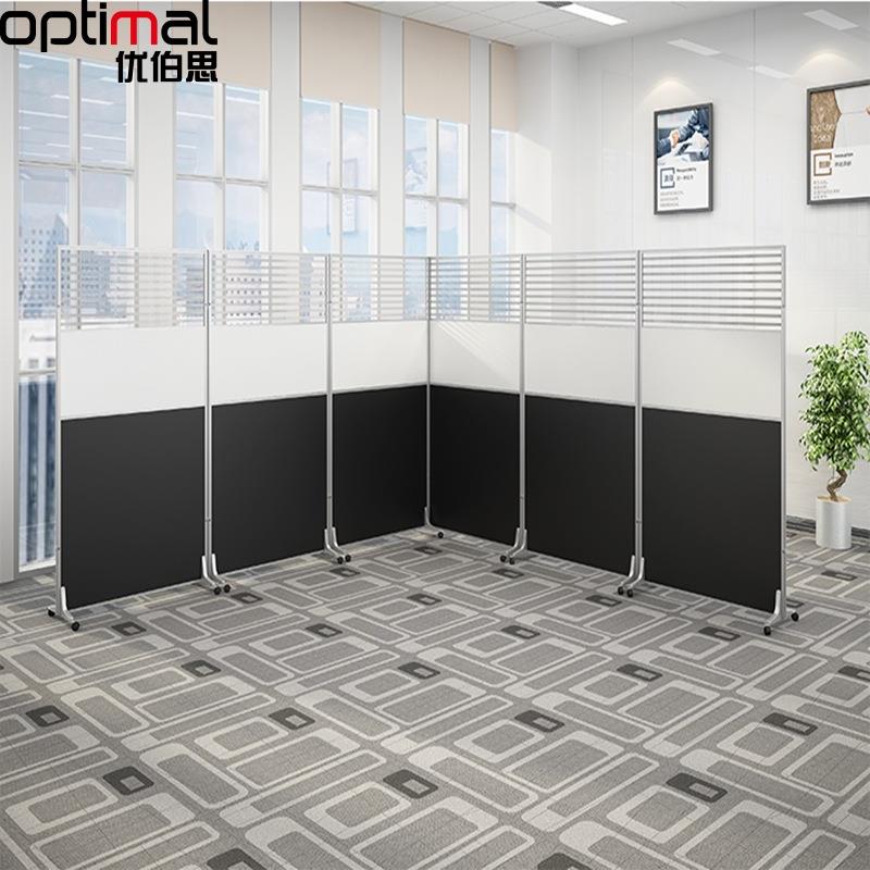 南昌移动088公屏风断断可折隔叠带轮推拉门式档板车间办室活动高
