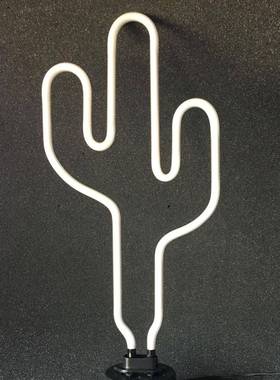 仙人掌霓灯饰发装光字母灯柔HMF性软管红房间虹卧室布置挂墙造网