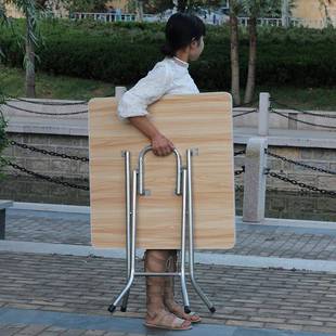 高形脚75cm农村老式 折叠桌方高桌子CXQ家用折叠桌子餐桌饭正桌摆