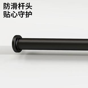 浴室旋免转黑毛巾架全铜色单杆挂毛杆卫生间巾杆置物架打孔664浴