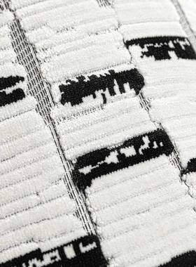 代都现酒店样板间市别抱墅黑白割绒枕沙发客厅床上靠枕FCJ靠垫套